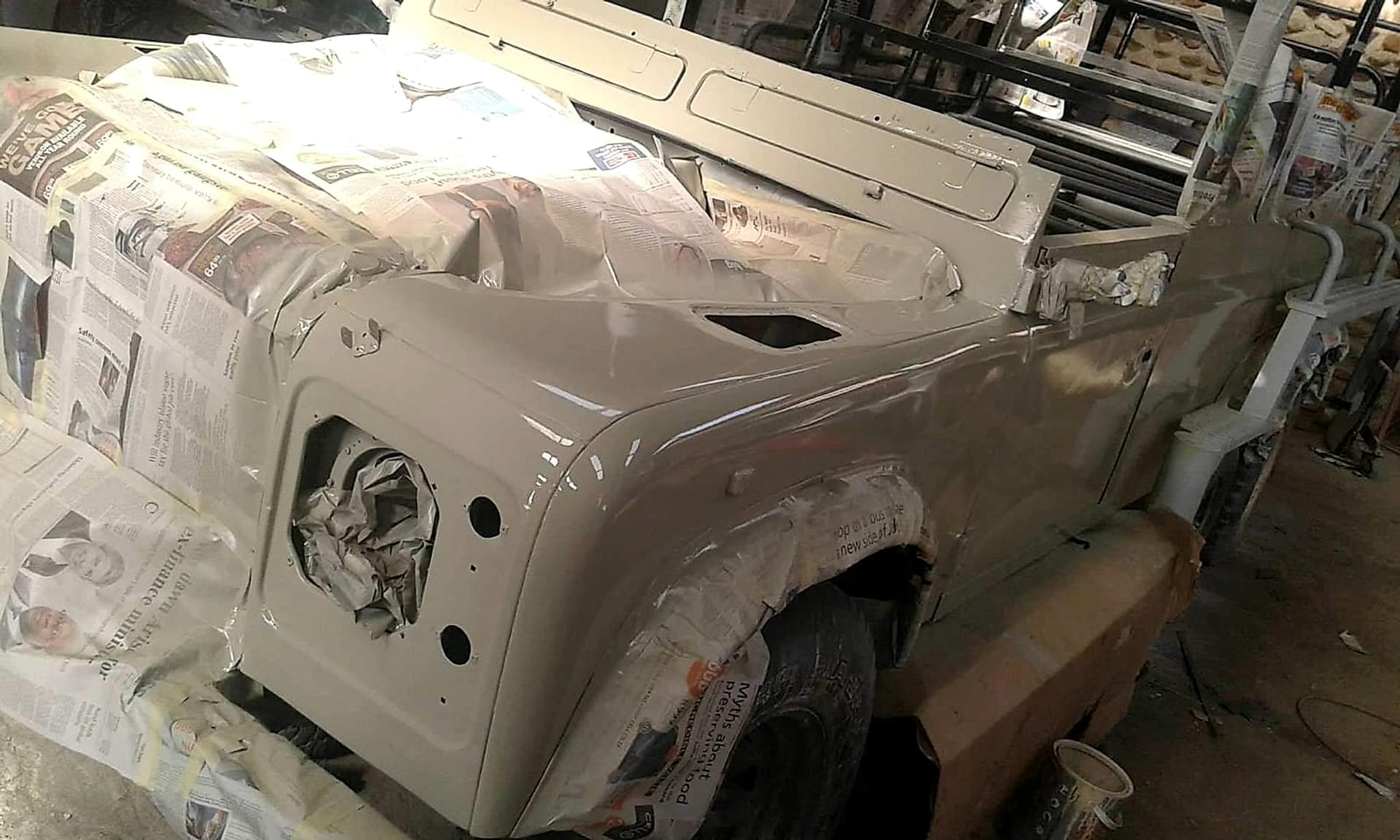 Vehicle body after panel beating and paintwork at Bang Metal Fabric